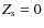 $Z_{\rm s}=0$