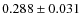 $0.288 \pm 0.031$