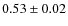 $0.53 \pm 0.02$