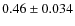 $0.46 \pm 0.034$