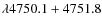 $\lambda
4750.1+4751.8$