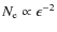 $N_{\rm e}\propto \epsilon^{-2}$