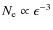 $N_{\rm e}\propto \epsilon^{-3}$