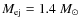 $M_{\rm ej}=1.4~ M_{\odot}$