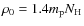 $\rho_0=1.4m_{\rm p}N_{\rm H}$