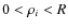 $0<\rho_{i}<R$