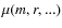 $\mu(m,r,...)$