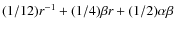 $(1/12)r^{-1}+(1/4)\beta r+(1/2)\alpha\beta$