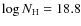 $\log N_{\rm
H}=18.8$