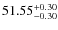 $51.55^{\rm +0.30}_{-0.30}$