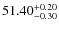 $51.40^{\rm +0.20}_{-0.30}$
