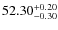 $52.30^{\rm +0.20}_{-0.30}$