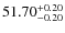 $51.70^{\rm +0.20}_{-0.20}$