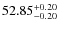 $52.85^{\rm +0.20}_{-0.20}$