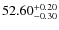 $52.60^{\rm +0.20}_{-0.30}$