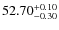 $52.70^{\rm +0.10}_{-0.30}$
