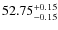 $52.75^{\rm +0.15}_{-0.15}$