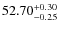 $52.70^{\rm +0.30}_{-0.25}$