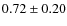 $0.72\pm 0.20$