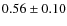 $0.56\pm 0.10$