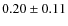 $0.20\pm 0.11$