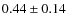 $0.44\pm 0.14$
