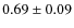 $0.69\pm 0.09$