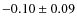 $ -0.10\pm 0.09$