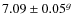 $7.09 \pm 0.05^g$