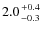 $2.0 {+0.4 \atop -0.3}$