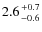 $2.6 {+0.7 \atop -0.6}$