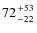 $72 {+53 \atop
-22}$