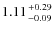 $1.11 {+0.29 \atop -0.09}$