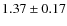 $1.37 \pm 0.17$