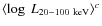 $\langle \log ~ L_{\rm 20-100~keV}\rangle^c$