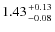 $1.43 {+0.13 \atop -0.08}$