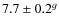 $7.7 \pm 0.2^g$