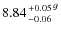 $8.84 {+0.05 \atop -0.06}^g$
