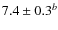 $7.4 \pm 0.3^b$