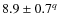 $8.9 \pm 0.7^q$