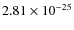 $2.81\times10^{-25}$