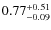 $0.77^{\rm +0.51}_{-0.09}$