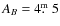 $A_B=4\hbox{$.\!\!^{\rm m}$ }5$