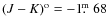 $(J-K)^{\rm o}=-1\hbox{$.\!\!^{\rm m}$ }68$
