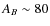 $A_B\sim 80$