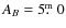 $A_B=5\hbox{$.\!\!^{\rm m}$ }0$