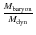 $\frac{{M}_{\rm baryon}}{M_{\rm dyn}}$