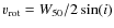 $v_{\rm rot}=W_{50}/2\sin(i)$