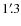 $1'~\hspace{-1.7mm}.\hspace{.0mm}3$