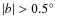 $\vert b\vert>0.5\hbox {$^\circ $ }$